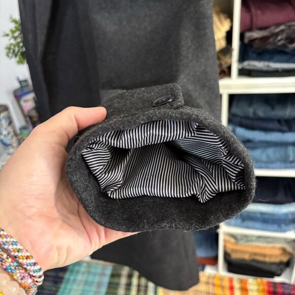 Men's Black Wool Overcoat men's large Twilight old money classic bloke-core - Picture 5 of 11